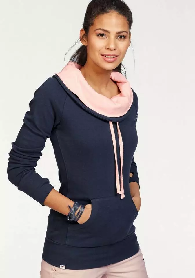 KangaROOS Longsweatshirt mit doppeltem Kragen 1 KangaROOS Longsweatshirt mit doppeltem Kragen