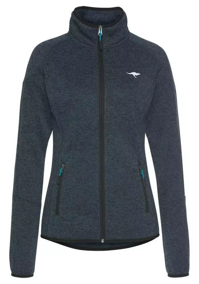 KangaROOS Strickfleecejacke mit Reißverschluss in Kontrastfarbe 5 KangaROOS Strickfleecejacke mit Reißverschluss in Kontrastfarbe – Bild 5