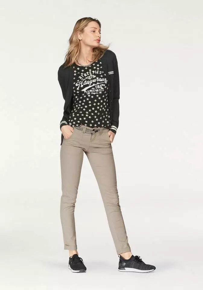 KangaROOS T-Shirt mit Sternen bedruckt Rosa-weiß, Schwarz-weiß, Hellgrau-meliert-weiß 8 KangaROOS T-Shirt mit Sternen bedruckt Rosa-weiß, Schwarz-weiß, Hellgrau-meliert-weiß – Bild 8