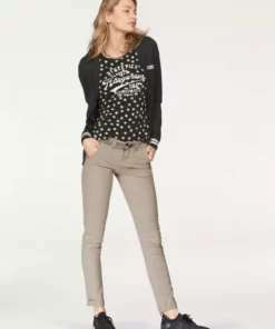 KangaROOS Chinohose (Set, 2-tlg., mit Gürtel) in schmaler Form, mit Kordel zu binden Beige, Schwarz, Weiß, Marine -KangaROOS Verkaufsladen 25574997