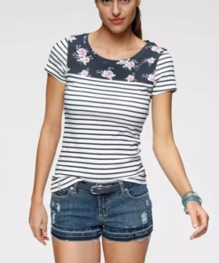 KangaROOS T-Shirt mit verschiedenen Prints Weiß-blau-gestreift, Türkis-gemustert, Blau-weiß-gestreift-geblümt, Marine-gemustert -KangaROOS Verkaufsladen 25b4eb3a 9b26 5408 9a6c 39e605802b00