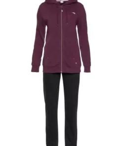 KangaROOS Jogginganzug (Set, 2-tlg), Große Größen Marine, Aubergine-schwarz -KangaROOS Verkaufsladen 26235478