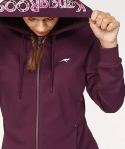 KangaROOS Jogginganzug (Set, 2-tlg), Große Größen Marine, Aubergine-schwarz -KangaROOS Verkaufsladen 26240226