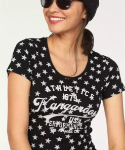 KangaROOS T-Shirt mit Sternen bedruckt Rosa-weiß, Schwarz-weiß, Hellgrau-meliert-weiß 20 KangaROOS T-Shirt mit Sternen bedruckt Rosa-weiß, Schwarz-weiß, Hellgrau-meliert-weiß -KangaROOS Verkaufsladen 26893067