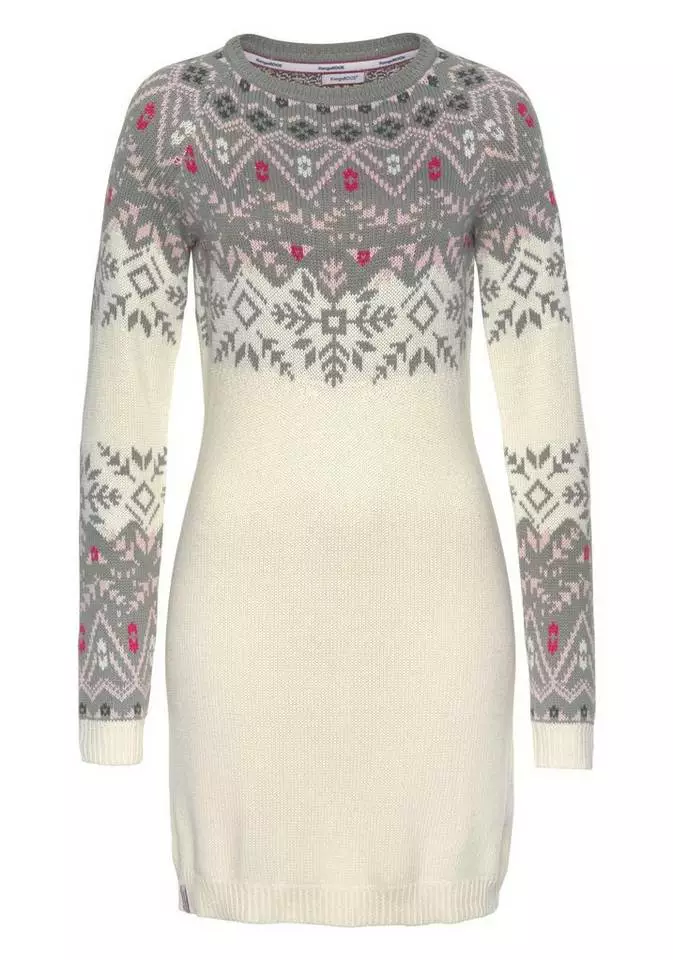 KangaROOS Strickkleid im schönen NorwegerMuster Offwhite-grau, Marine-mittelblau 5 KangaROOS Strickkleid im schönen NorwegerMuster Offwhite-grau, Marine-mittelblau – Bild 5