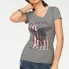KangaROOS T-Shirt mit großem Flaggen-Front-Print