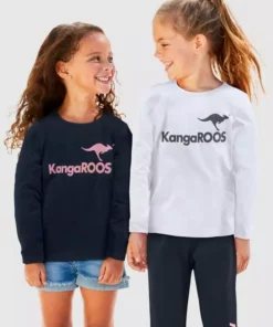 KangaROOS Langarmshirt (Packung, 2-tlg) mit Glitzerdruck