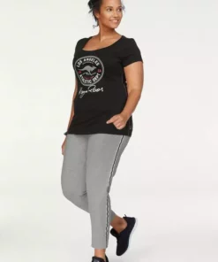 KangaROOS T-Shirt mit großem Retro Label-Druck vorne Weiß, Schwarz, Türkis, Marine 27 KangaROOS T-Shirt mit großem Retro Label-Druck vorne Weiß, Schwarz, Türkis, Marine -KangaROOS Verkaufsladen 27238817