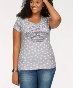 KangaROOS T-Shirt mit Sternen bedruckt Rosa-weiß, Schwarz-weiß, Hellgrau-meliert-weiß 34 KangaROOS T-Shirt mit Sternen bedruckt Rosa-weiß, Schwarz-weiß, Hellgrau-meliert-weiß -KangaROOS Verkaufsladen 27421443