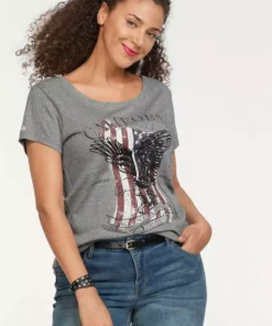 KangaROOS T-Shirt mit großem Flaggen-Front-Print -KangaROOS Verkaufsladen 27422771