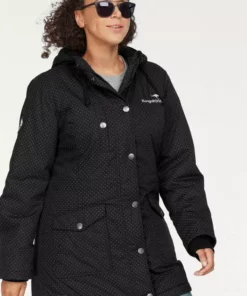 KangaROOS Funktionsparka im modischen Pünktchen-Print Bordeaux-mauve-gepunktet, Marine-weiß-gepunktet, Khaki-grau-gepunktet, Schwarz-weiß-gepunktet -KangaROOS Verkaufsladen 27423210