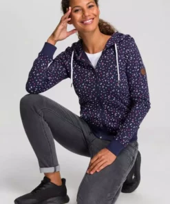 KangaROOS Kapuzensweatjacke mit sportlichem Minimal-Print Mittelblau, Ecru-meliert, Schwarz, Marine -KangaROOS Verkaufsladen 28228bbb 906f 5195 bc3d 056b76d2e3b5