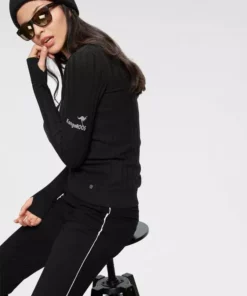 KangaROOS V-Ausschnitt-Pullover in breit geripptem Feinstrick Hellgrau-melange, Aquablau, Marine, Khaki