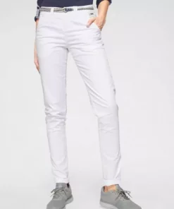 KangaROOS Chinohose (Set, 2-tlg., mit Gürtel) in schmaler Form, mit Kordel zu binden Beige, Schwarz, Weiß, Marine -KangaROOS Verkaufsladen 29463701