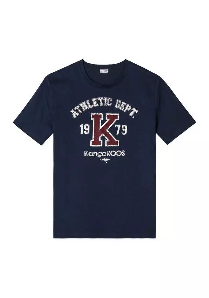 KangaROOS T-Shirt »Homewear« mit großem Druck vorn Navy, Grau-meliert, Bordeaux 2 KangaROOS T-Shirt »Homewear« mit großem Druck vorn Navy, Grau-meliert, Bordeaux – Bild 2