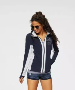 KangaROOS Fleecejacke mit kontrastfarbenen Einsätzen