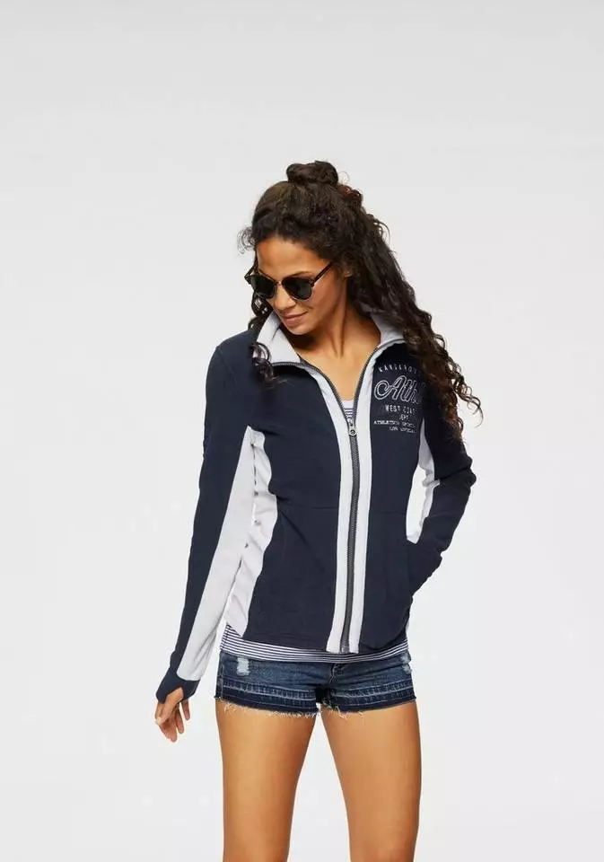 KangaROOS Fleecejacke mit kontrastfarbenen Einsätzen 1 KangaROOS Fleecejacke mit kontrastfarbenen Einsätzen