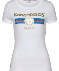 KangaROOS T-Shirt mit Label Metallic Print Hellgrau-meliert, Türkis, Schwarz, Marine -KangaROOS Verkaufsladen 29745527