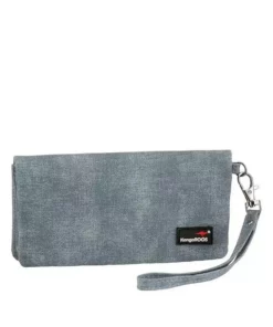 KangaROOS Geldbörse, mit praktischer Handschlaufe Blau, Schwarz