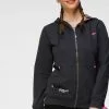 KangaROOS Kapuzensweatjacke Schwarz, Marine-gestreift