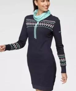 KangaROOS Sweatkleid mit trendigem Druck vorn und an den Ärmeln - NEUE KOLLEKTION