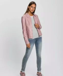 KangaROOS Lederjacke im schlichtem Hemdkragen und Reißverschlüssen - NEUE KOLLEKTION Rosa, Taupe, Schwarz -KangaROOS Verkaufsladen 2d950e9c 408c 54a5 9fcf 457021fa7665 1