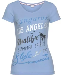 KangaROOS Print-Shirt mit auffälligem Glitzer-Druck Weiß, Schwarz, Hellblau, Marine -KangaROOS Verkaufsladen 2db5e608 d999 5318 a7cf c5452f0e487e