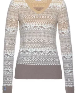 KangaROOS Jacquardpullover im Norweger-Muster mit kleinen Kängurus Offwhite-taupe-gemustert, Marine-hellblau -KangaROOS Verkaufsladen 2e0d00c3 aca7 520e 8797 85ffef94c2ea