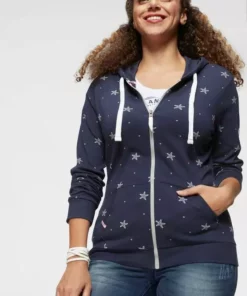 KangaROOS Sweatjacke mit maritimem Seestern Alloverprint 17 KangaROOS Sweatjacke mit maritimem Seestern Alloverprint -KangaROOS Verkaufsladen 30208079