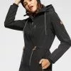 KangaROOS Langjacke mit bedrucktem Innenfutter Altrosa, Schwarz, Rauchblau