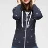 KangaROOS Sweatjacke mit maritimem Seestern Alloverprint