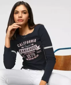 KangaROOS Langarmshirt mit Print Vorne und an Ärmeln Weiß, Koralle, Marine 22 KangaROOS Langarmshirt mit Print Vorne und an Ärmeln Weiß, Koralle, Marine -KangaROOS Verkaufsladen 30739468