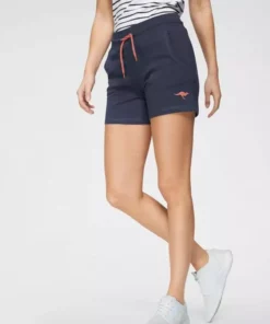KangaROOS Sweatshorts mit kontrastfarbener Kordel und kleinem Label-Print Hellgrau-meliert, Himbeere, Marine, Weiß -KangaROOS Verkaufsladen 30739717