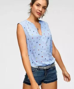 KangaROOS Druckbluse mit sommerlichem Muster