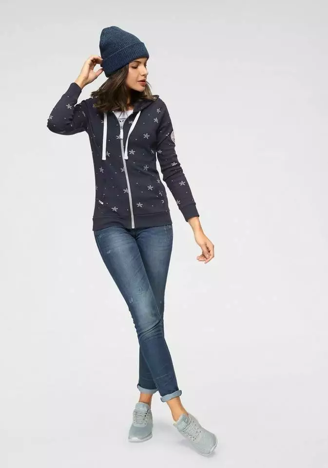 KangaROOS Sweatjacke mit maritimem Seestern Alloverprint 8 KangaROOS Sweatjacke mit maritimem Seestern Alloverprint – Bild 8