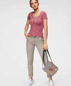 KangaROOS Chinohose (Set, 2-tlg., mit Gürtel) in schmaler Form, mit Kordel zu binden Beige, Schwarz, Weiß, Marine -KangaROOS Verkaufsladen 30767981