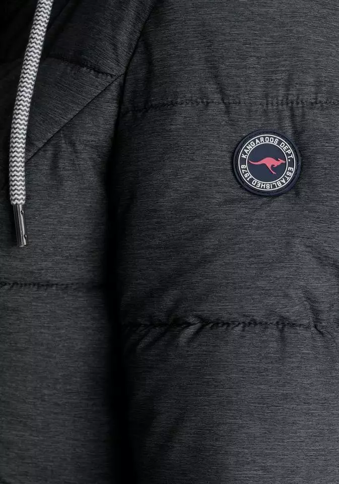 KangaROOS Steppjacke mit kuscheligem, abnehmbarem Fellimitat-Kragen an der Kapuze - NEUE KOLLEKTION Jeansblau-meliert, Schwarz-meliert 6 KangaROOS Steppjacke mit kuscheligem, abnehmbarem Fellimitat-Kragen an der Kapuze - NEUE KOLLEKTION Jeansblau-meliert, Schwarz-meliert – Bild 6
