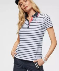 KangaROOS Poloshirt im modischem Streifen-Look mit kontrastfarbenen Details