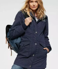 KangaROOS Funktionsparka im modischen Pünktchen-Print Bordeaux-mauve-gepunktet, Marine-weiß-gepunktet, Khaki-grau-gepunktet, Schwarz-weiß-gepunktet -KangaROOS Verkaufsladen 31090558