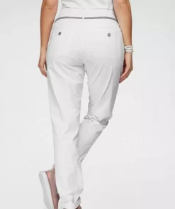 KangaROOS Chinohose (Set, 2-tlg., mit Gürtel) in schmaler Form, mit Kordel zu binden Beige, Schwarz, Weiß, Marine -KangaROOS Verkaufsladen 31119869