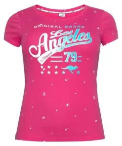 KangaROOS T-Shirt mit auffälligem Druck Marine-meliert-bedruckt, Pink-bedruckt, Schwarz, Weiß -KangaROOS Verkaufsladen 31120018