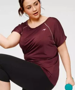 KangaROOS Funktionsshirt Große Größen Schwarz, Bordeaux, Schwarz (Shirt aus nachhaltigem Material) -KangaROOS Verkaufsladen 32285659