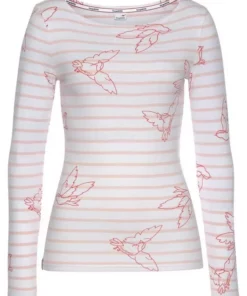 KangaROOS Langarmshirt mit Streifen und Allover-Print Schwarz-hellgrau-meliert, Weiß-rosa-gestreift, Marine-weiß-gestreift 14 KangaROOS Langarmshirt mit Streifen und Allover-Print Schwarz-hellgrau-meliert, Weiß-rosa-gestreift, Marine-weiß-gestreift -KangaROOS Verkaufsladen 32306424