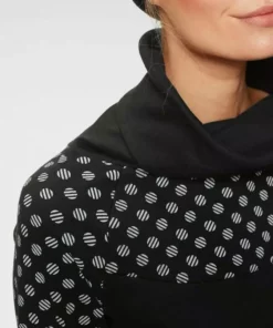 KangaROOS Sweatkleid mit Print im Schulter- und Ärmelbereich Marine-weiß-gemustert, Schwarz-weiß-gemustert -KangaROOS Verkaufsladen 32306736