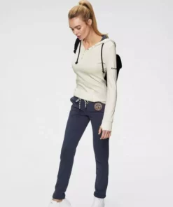 KangaROOS Jogginghose mit lässigem Beinaufschlag Marine-weiß, Anthrazit, Ecru-meliert -KangaROOS Verkaufsladen 32478308