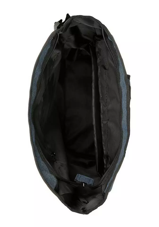 KangaROOS Cityrucksack, mit viel Stauraum und modischem Rolltop Blau, Grau 4 KangaROOS Cityrucksack, mit viel Stauraum und modischem Rolltop Blau, Grau – Bild 4