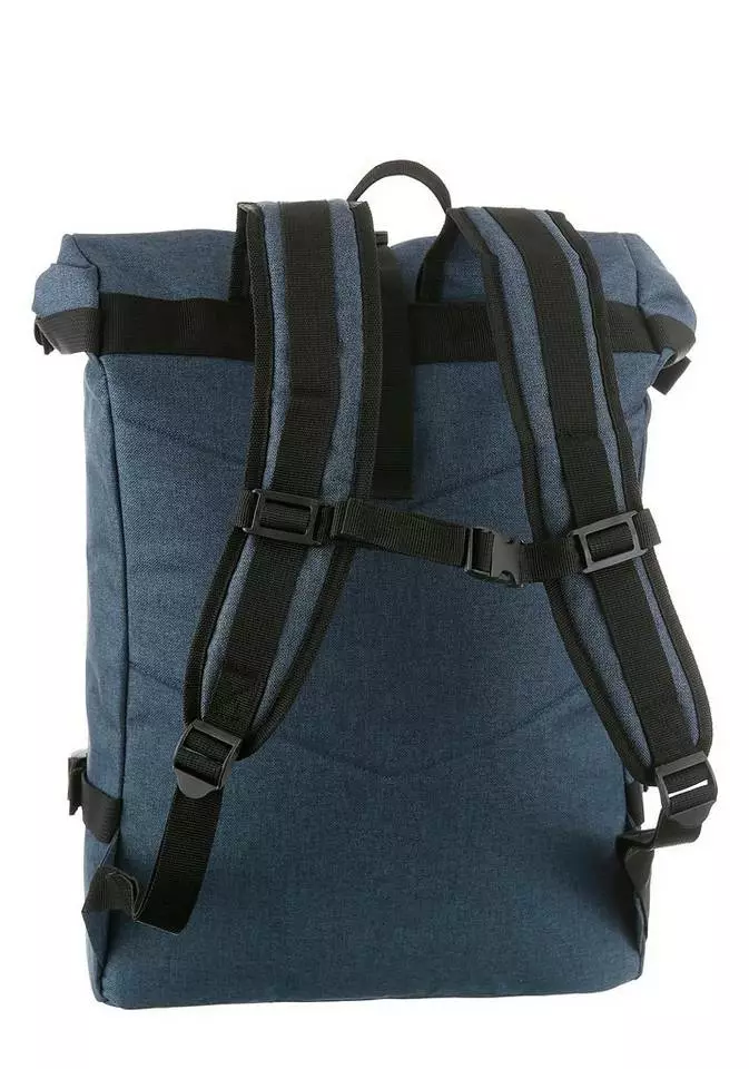 KangaROOS Cityrucksack, mit viel Stauraum und modischem Rolltop Blau, Grau 2 KangaROOS Cityrucksack, mit viel Stauraum und modischem Rolltop Blau, Grau – Bild 2
