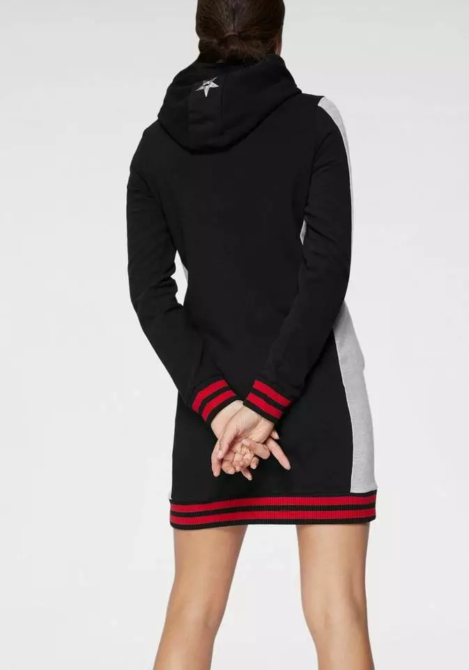 KangaROOS Sweatkleid mit Kapuze und festen Strickbündchen 2 KangaROOS Sweatkleid mit Kapuze und festen Strickbündchen – Bild 2