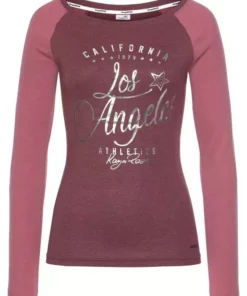 KangaROOS Longsleeve mit Metallic-Print vorne Marine-blau, Schwarz-grau-meliert, Wei&szlig;-hellgrau-meliert, Beere -KangaROOS Verkaufsladen 3342ae8a 084e 5dae a5cd 23f6d98a3a8d