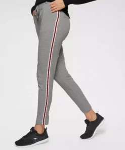 KangaROOS Jogger Pants mit seitlichem, aufgesetztem Galon-Streifen Marine, Weiß, Graublau-meliert, Schwarz -KangaROOS Verkaufsladen 34036558
